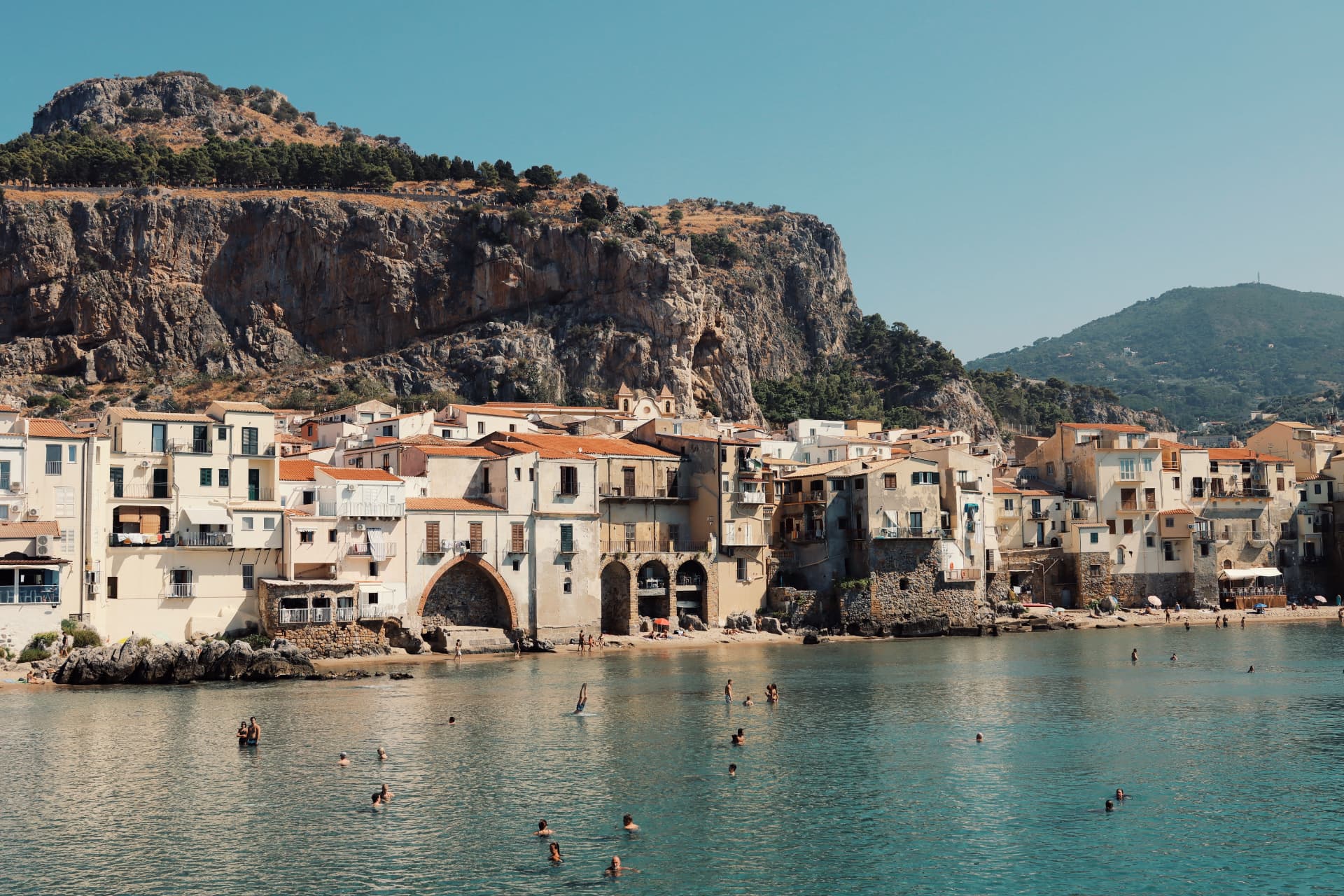 A wedding in Cefalù — the medieval town and its beach